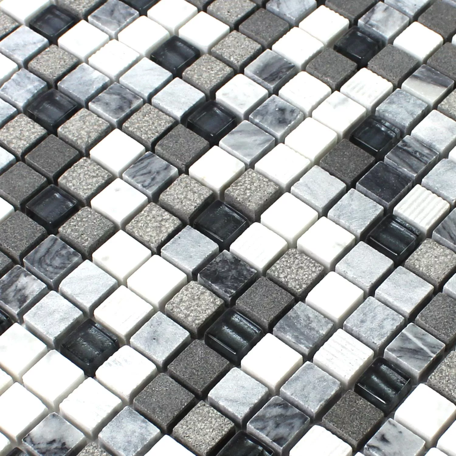 Mosaikkfliser Glass Naturstein Kodiak Grå Mix