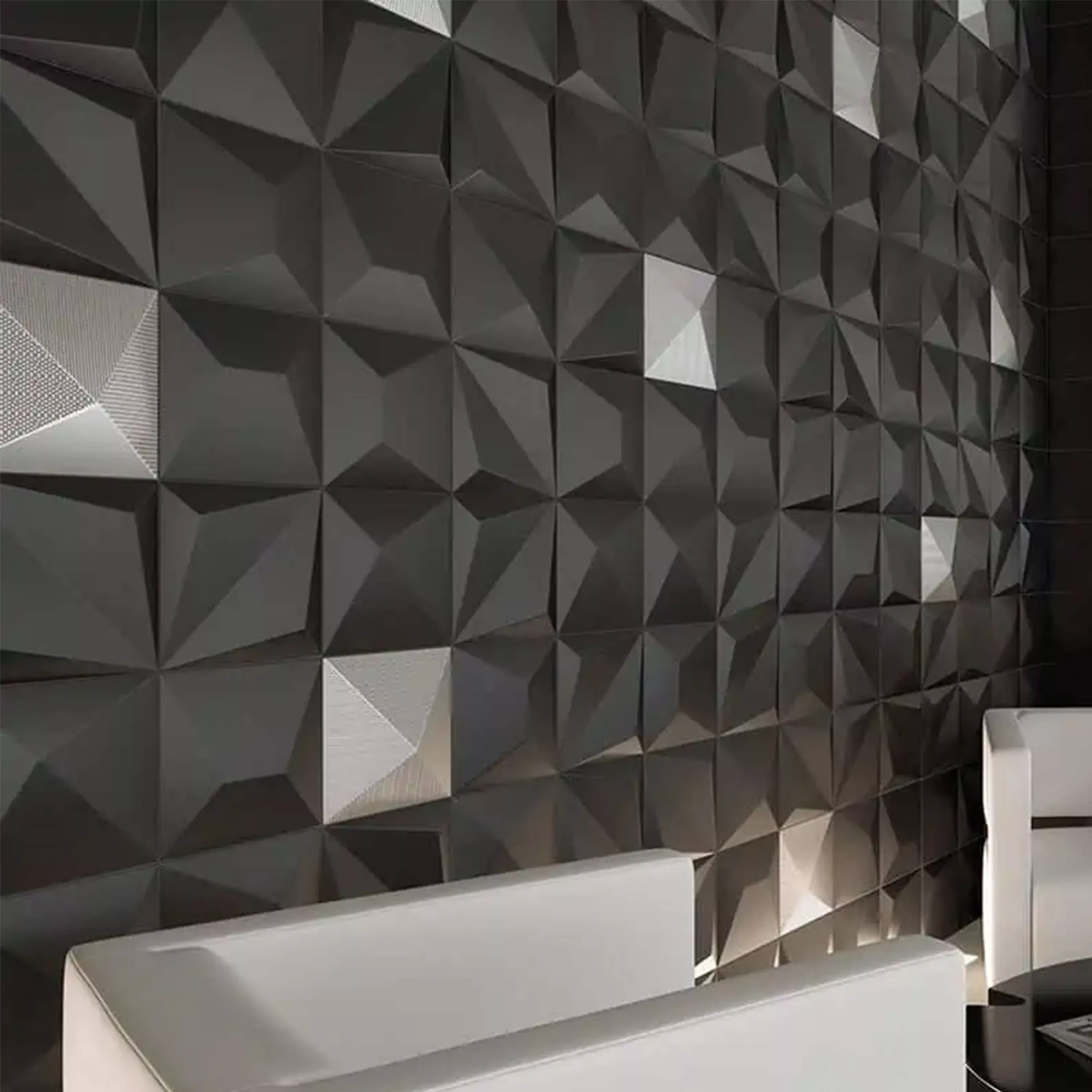 Wall Tiles Skyline 3D Techno Mat Black