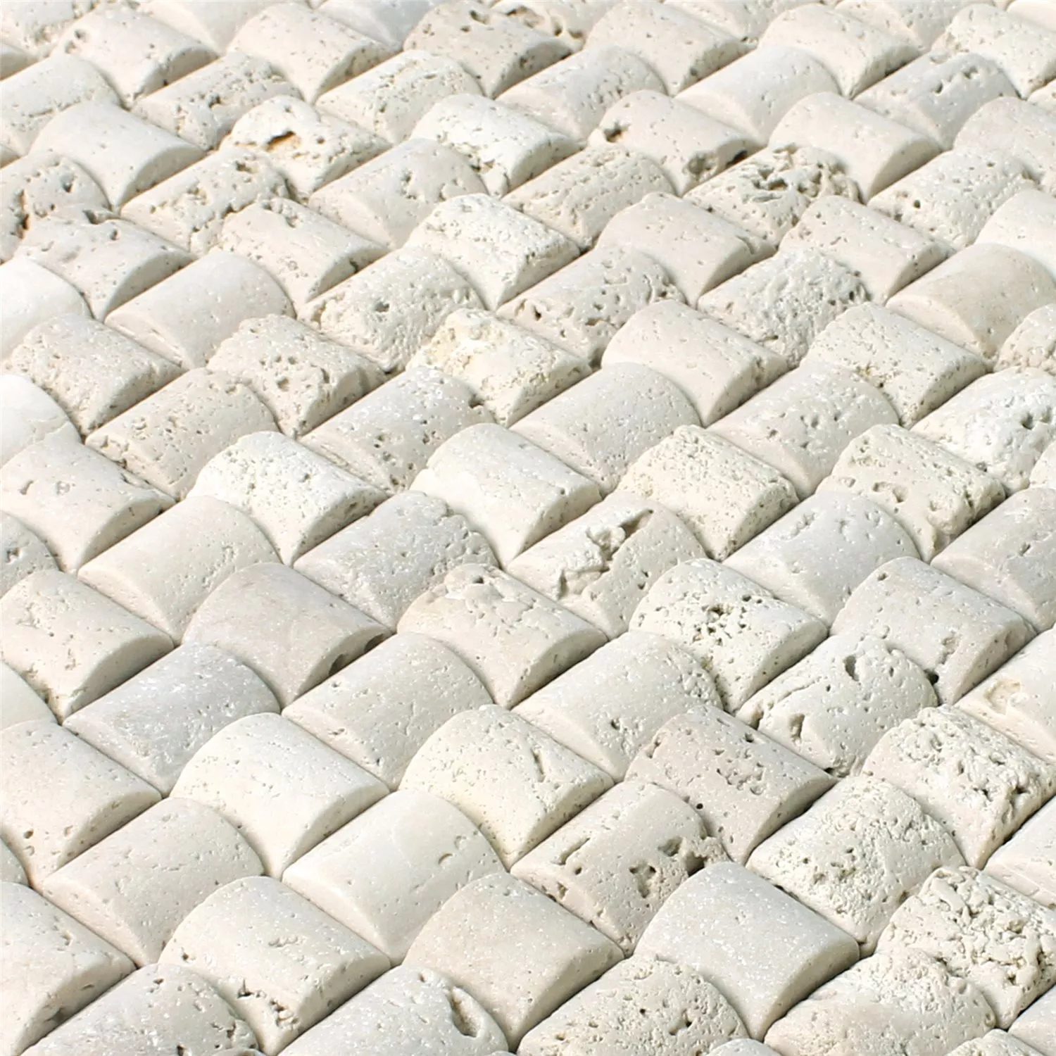 Kamień Naturalny Mozaika Płytki Trawertyn Galene Beżowy 3D
